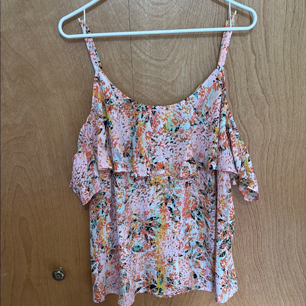 Floral Cold Shoulder Women's Top